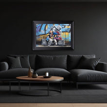 Load image into Gallery viewer, Graffiti Les Petits Amoureux Voyageurs Framed Wall Art