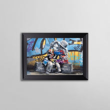 Load image into Gallery viewer, Graffiti Les Petits Amoureux Voyageurs Framed Wall Art