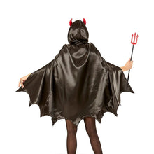 Load image into Gallery viewer, Halloween Black Hooded Devil Cape
