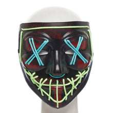Load image into Gallery viewer, Glow In The Dark Green And Blue Mask
