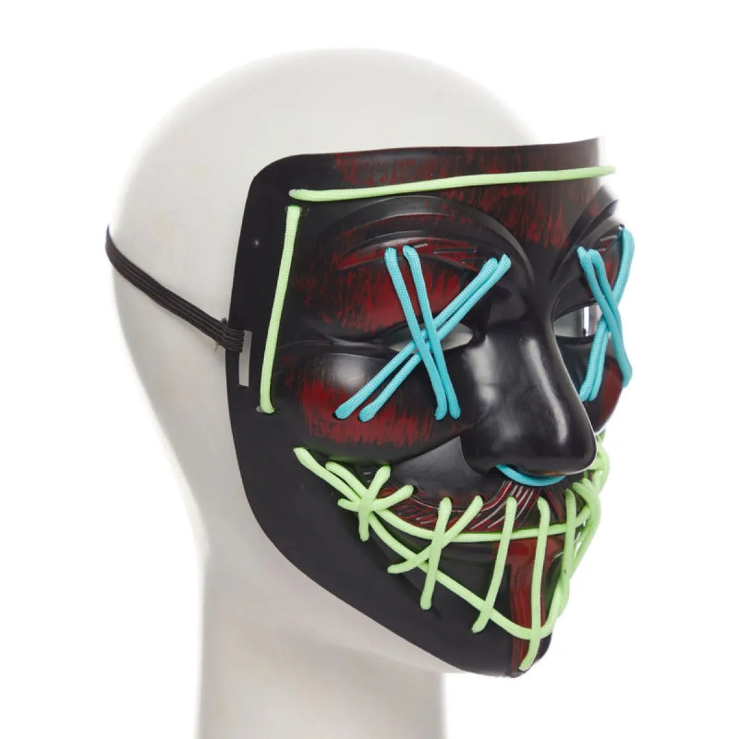 Glow In The Dark Green And Blue Mask