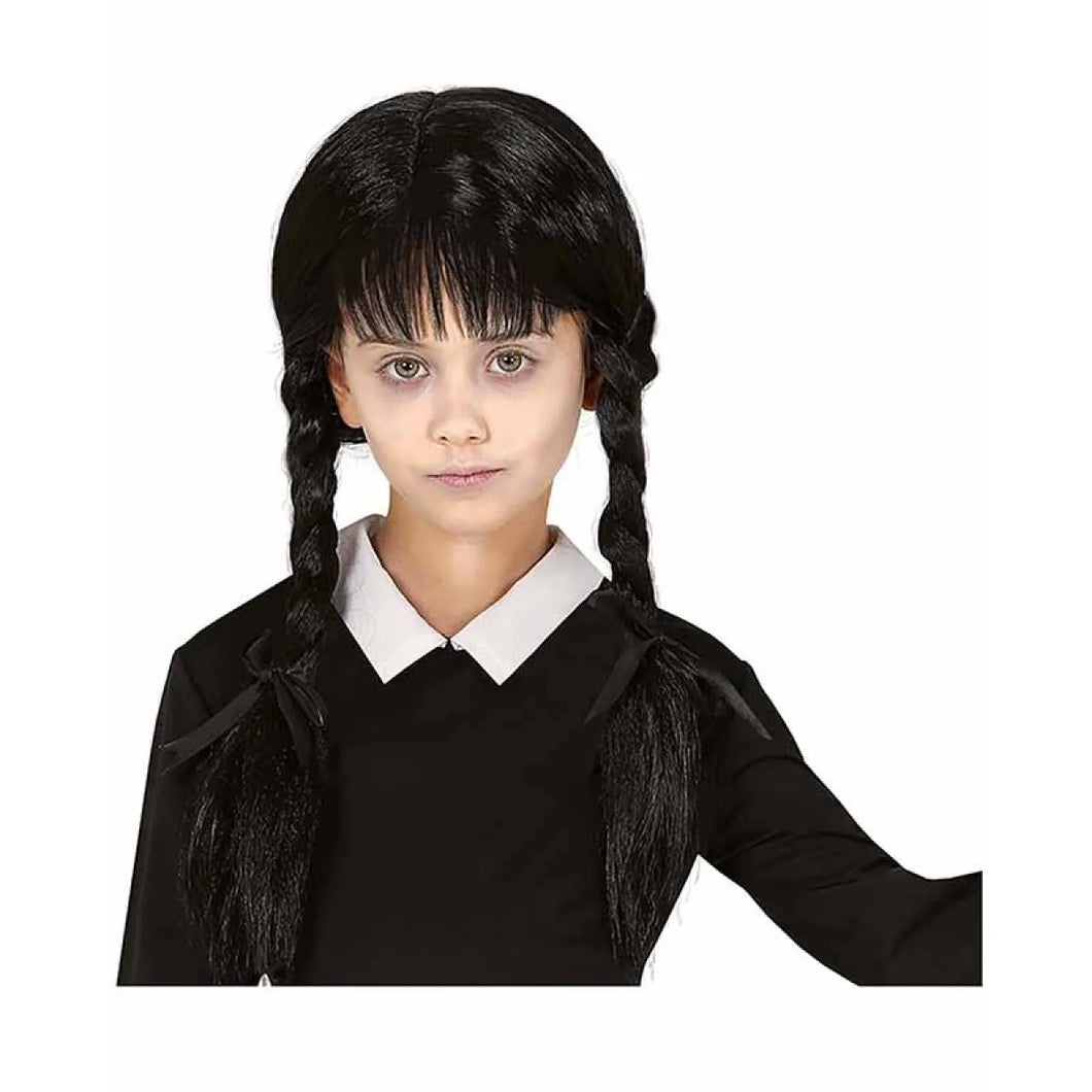 Halloween Wednesday Gothic Braid Wig - Child