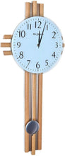 Load image into Gallery viewer, Contemporary 75cm Wood Cross Design Wall Clock with Pendulum 
