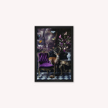 Load image into Gallery viewer, Luxury Velvet Art Print - Stately Home Curiosity Stag Framed Wall Art
