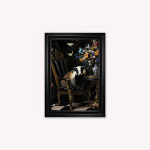 Load image into Gallery viewer, Luxury Velvet Art Print - Stately Home Curiosity Badger Framed Wall Art
