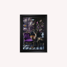 Load image into Gallery viewer, Luxury Velvet Art Print - Stately Home Curiosity Stag Framed Wall Art
