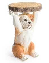 Load image into Gallery viewer, Bulldog Holding &quot;Trunk Slice&quot; Side Table
