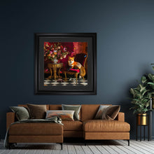 Load image into Gallery viewer, Curiosity Fox at the Stately Home Framed Wall Art
