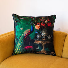Load image into Gallery viewer, Curiosity Peacock at the Stately Home Framed Wall Art

