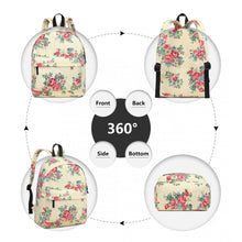 Load image into Gallery viewer, Large Backpack Flower Polka Dot - Beige
