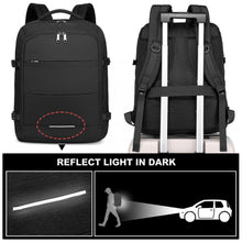 Load image into Gallery viewer, KONO MULTI-LEVEL HIGH-CAPACITY CABIN BAG TRAVEL BACKPACK - BLACK
