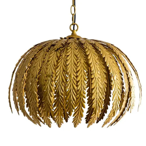 Gold Tropical Floral Ceiling Pendant