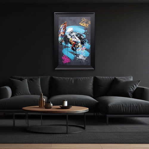Graffiti Les Amoureux Framed Wall Art 