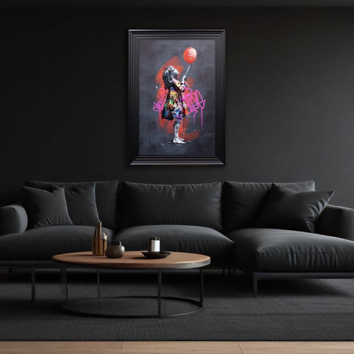 La Petite Fille Et Le Ballon Framed Wall Art