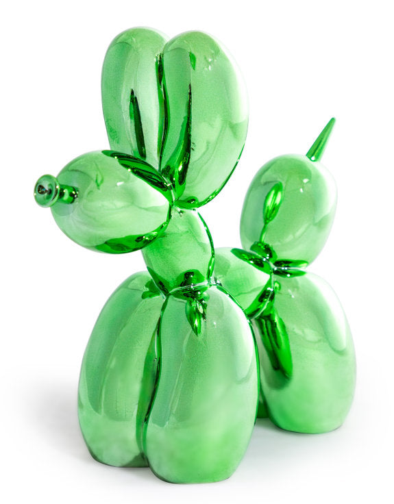 Large Electro Green Balloon Dog Figure