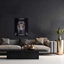 Load image into Gallery viewer, Leo Lion Gold Foil Embellished Framed Wall Art
