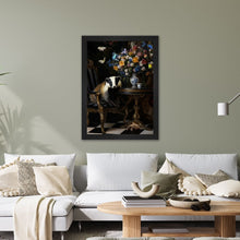 Load image into Gallery viewer, Luxury Velvet Art Print - Stately Home Curiosity Badger Framed Wall Art
