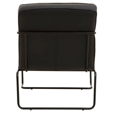Load image into Gallery viewer, New Foundry Black Leather Effect Chair With Black Finish Metal Frame
