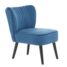 Load image into Gallery viewer, Regents Park Blue Velvet Chair
