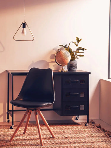 Stockholm Black Plastic Retro Chair