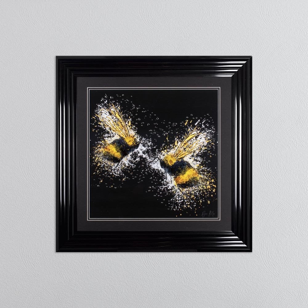 Flying Bumble Bees Framed Wall Art 75*75cm