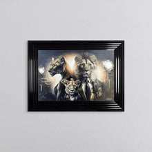 Load image into Gallery viewer, Gangster Lion Family Framed Wall Art 55*75cm
