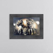 Load image into Gallery viewer, Gangster Lion Family Framed Wall Art 55*75cm
