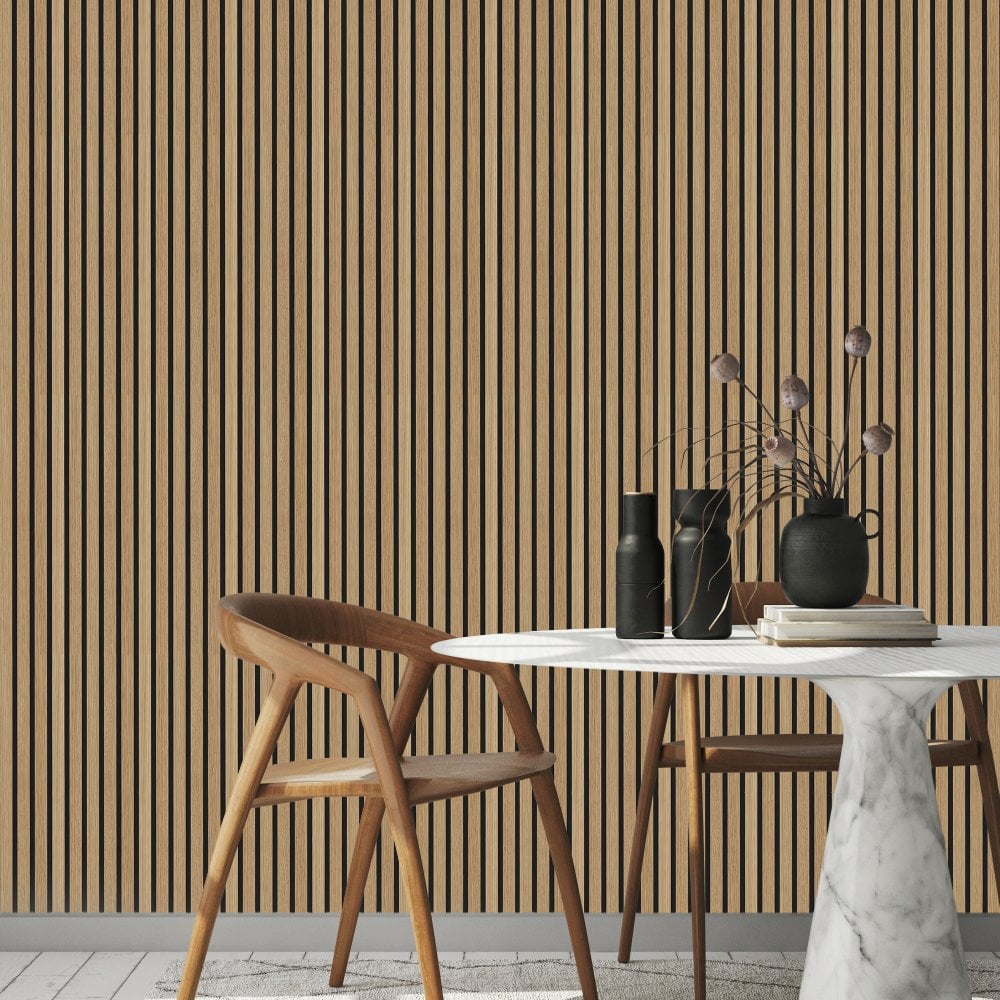 Natural Oak Decorative Acoustic Slat Wall Panel - 2400mm * 600mm