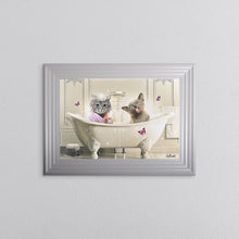 Load image into Gallery viewer, Cats In A Bath Framed Wall Art 55*75cm
