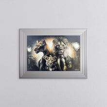 Load image into Gallery viewer, Gangster Lion Family Framed Wall Art 55*75cm
