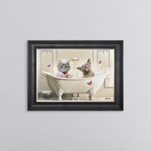 Load image into Gallery viewer, Cats In A Bath Framed Wall Art 55*75cm
