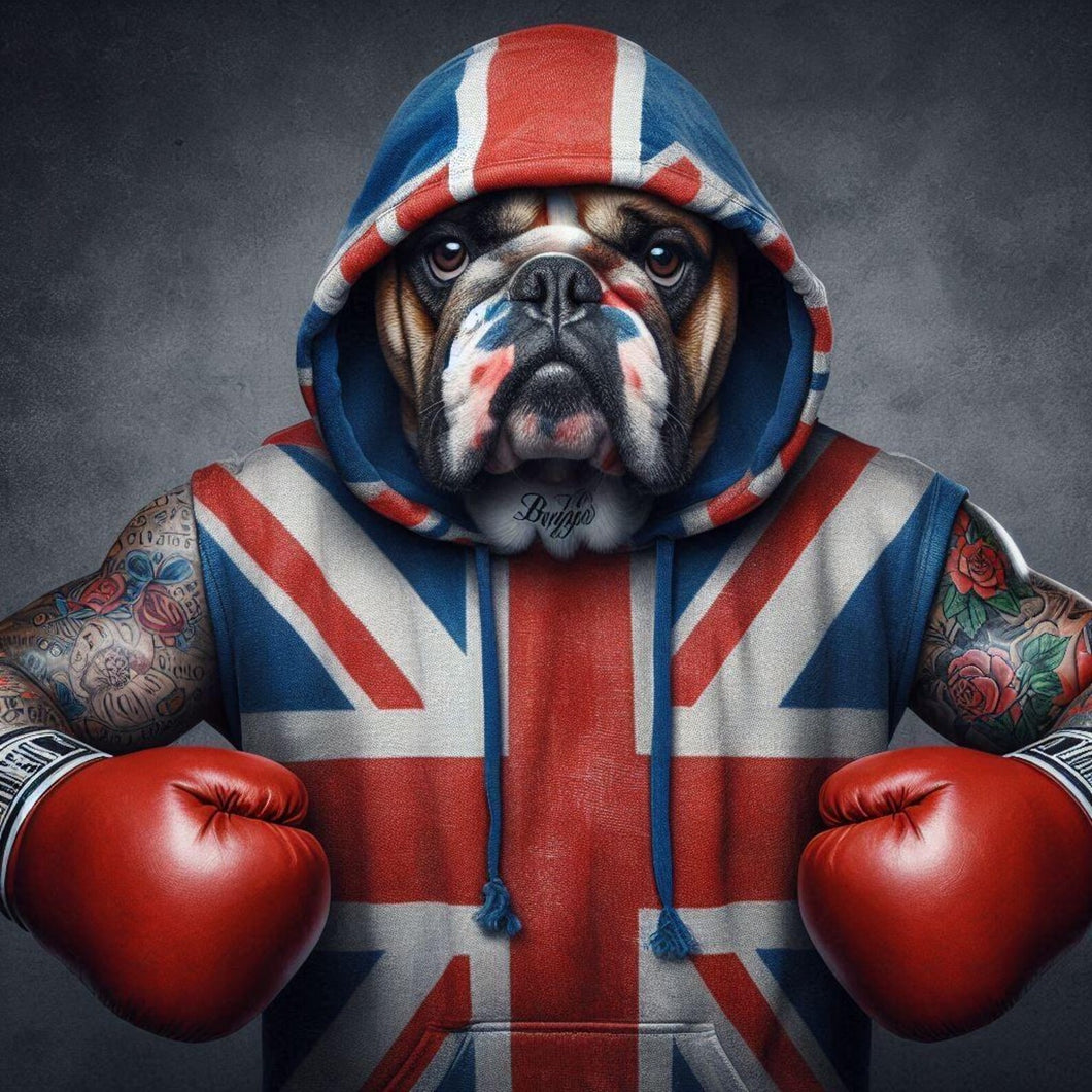 British Bulldog Boxer Ready Print