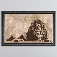 Load image into Gallery viewer, Lounging Lion Framed Wall Art 114*74cm
