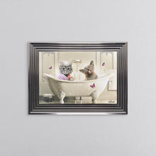 Load image into Gallery viewer, Cats In A Bath Framed Wall Art 55*75cm
