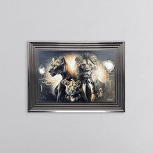 Load image into Gallery viewer, Gangster Lion Family Framed Wall Art 55*75cm
