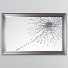 Load image into Gallery viewer, 3D Silver Cluster Blowing Dandelion On White Background Framed Wall Art 114*74cm
