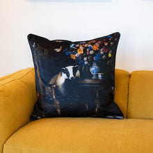 Load image into Gallery viewer, Luxury Velvet Art Print - Stately Home Curiosity Badger Framed Wall Art
