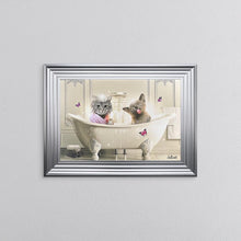 Load image into Gallery viewer, Cats In A Bath Framed Wall Art 55*75cm
