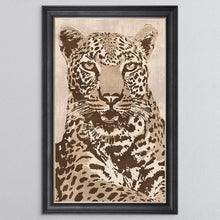 Load image into Gallery viewer, Textured Beige Leopard Framed Wall Art
