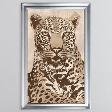 Load image into Gallery viewer, Textured Beige Leopard Framed Wall Art 74*114cm
