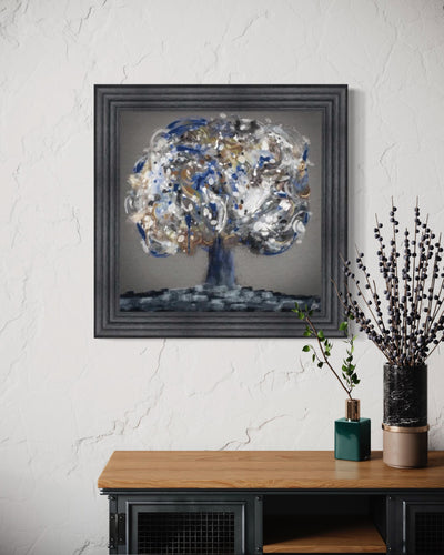 Blue Mystic Tree Framed Wall Art 75*75cm