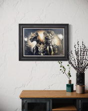 Load image into Gallery viewer, Gangster Lion Family Framed Wall Art 55*75cm
