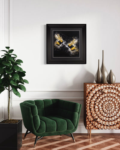 Flying Bumble Bees Framed Wall Art 75*75cm