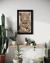 Load image into Gallery viewer, Textured Beige Leopard Framed Wall Art
