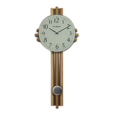 Load image into Gallery viewer, Contemporary 75cm Wood Cross Design Wall Clock with Pendulum 
