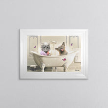 Load image into Gallery viewer, Cats In A Bath Framed Wall Art 55*75cm
