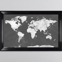 Load image into Gallery viewer, Dark Grey And White Marble Map Framed Wall Art 114*74cm
