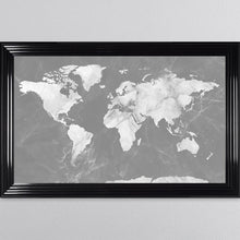 Load image into Gallery viewer, Light Grey And White Marble Map Framed Wall Art 114*74cm
