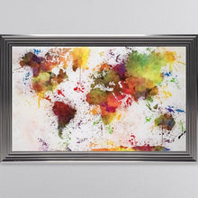 Load image into Gallery viewer, Multicoloured Paint Splatter Framed Wall Art 114*74cm
