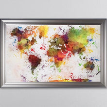 Load image into Gallery viewer, Multicoloured Paint Splatter Framed Wall Art 114*74cm
